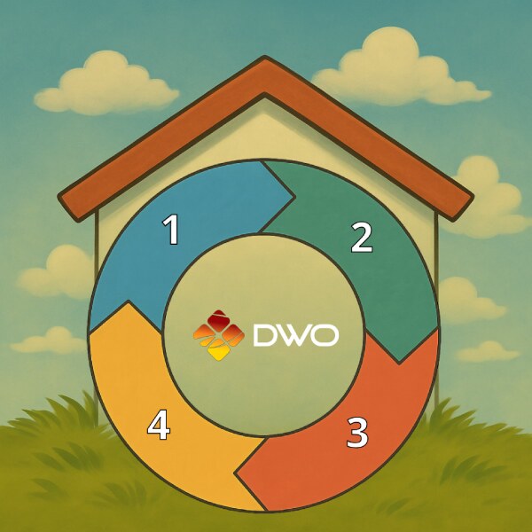 4-Step Circular Diagram